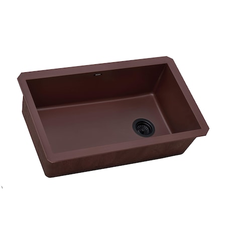 Ruvati 32 x 19 inch epiGranite Undermount Granite Composite Single Bowl Kitchen Sink Carnelian Red RVG2033RD